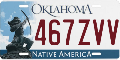 OK license plate 467ZVV