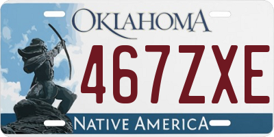 OK license plate 467ZXE