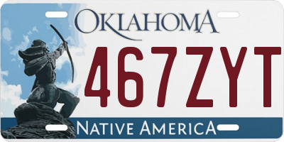 OK license plate 467ZYT