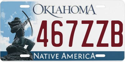 OK license plate 467ZZB