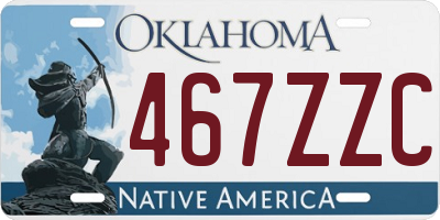 OK license plate 467ZZC