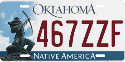 OK license plate 467ZZF