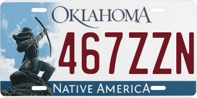 OK license plate 467ZZN