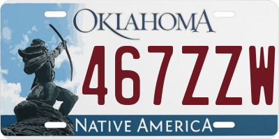 OK license plate 467ZZW