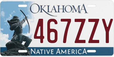 OK license plate 467ZZY