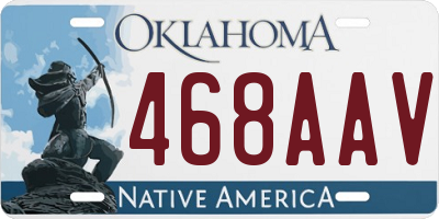 OK license plate 468AAV