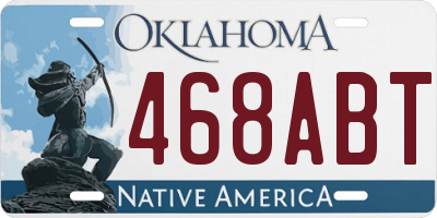 OK license plate 468ABT