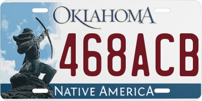 OK license plate 468ACB