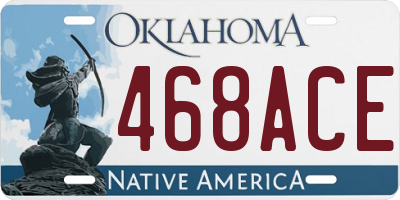 OK license plate 468ACE