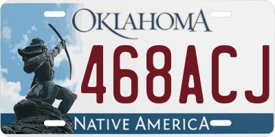 OK license plate 468ACJ