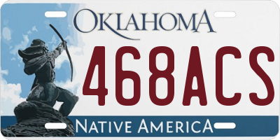 OK license plate 468ACS