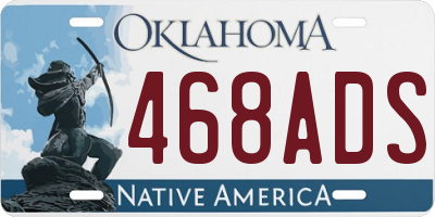 OK license plate 468ADS