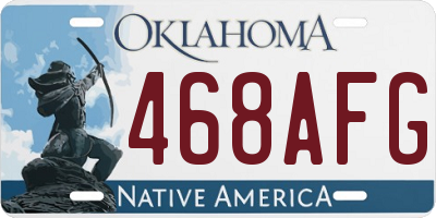 OK license plate 468AFG