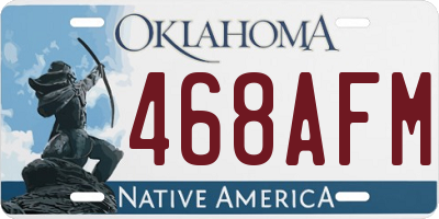 OK license plate 468AFM