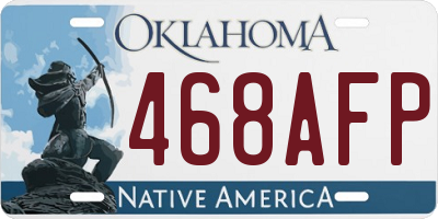 OK license plate 468AFP