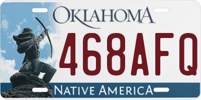 OK license plate 468AFQ
