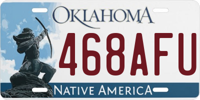OK license plate 468AFU