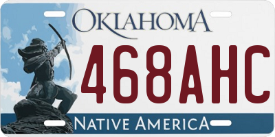 OK license plate 468AHC