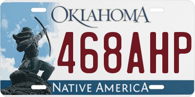 OK license plate 468AHP