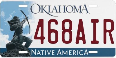 OK license plate 468AIR