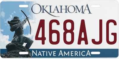 OK license plate 468AJG