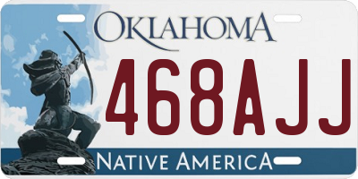 OK license plate 468AJJ