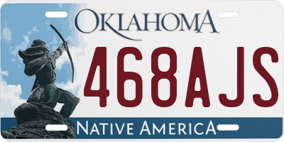 OK license plate 468AJS