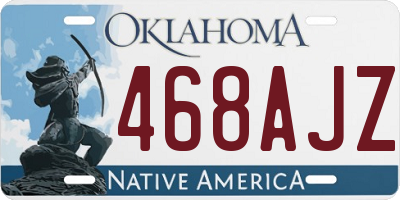 OK license plate 468AJZ