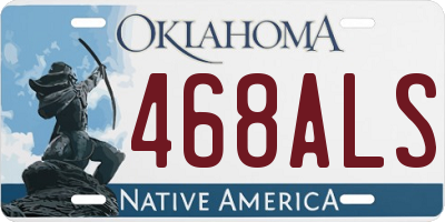 OK license plate 468ALS
