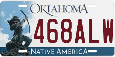 OK license plate 468ALW