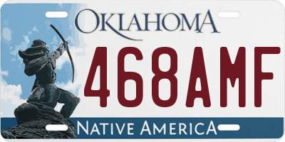 OK license plate 468AMF