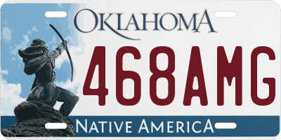 OK license plate 468AMG