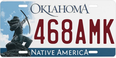 OK license plate 468AMK