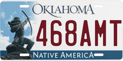OK license plate 468AMT