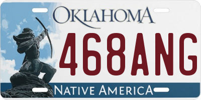 OK license plate 468ANG