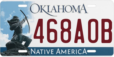 OK license plate 468AOB