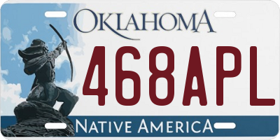 OK license plate 468APL