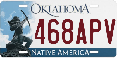 OK license plate 468APV