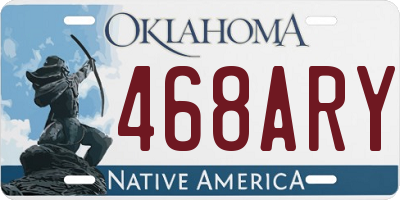 OK license plate 468ARY