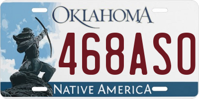OK license plate 468ASO