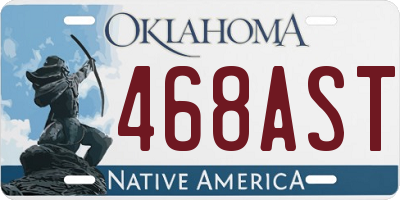 OK license plate 468AST