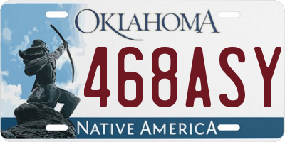 OK license plate 468ASY
