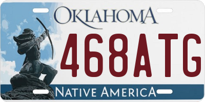 OK license plate 468ATG