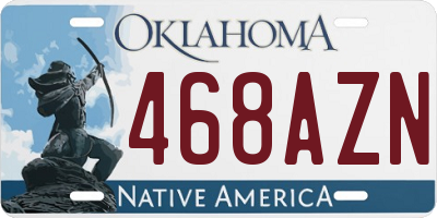 OK license plate 468AZN
