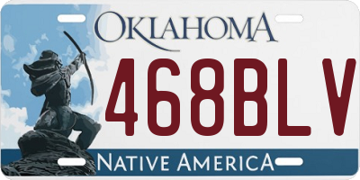 OK license plate 468BLV
