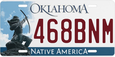 OK license plate 468BNM
