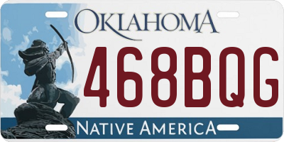 OK license plate 468BQG