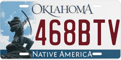 OK license plate 468BTV