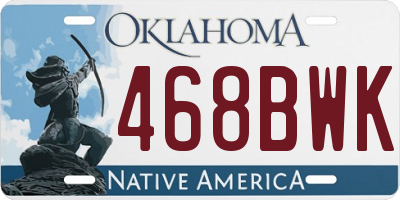OK license plate 468BWK