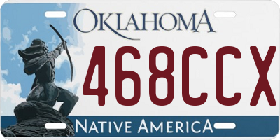 OK license plate 468CCX